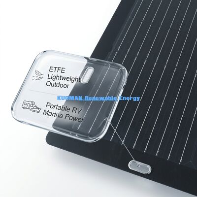 Painel solar monocristalino flexível de 50W com suporte adesivo fácil para aventuras ao ar livre