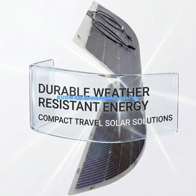 Painel solar flexível bifacial flexível de 360 graus 200W IP68 impermeável com fibra de carbono