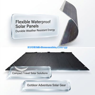 Painel Solar Flexível Bifacial Dobrável de 200W com Saída de Potência IP67 à Prova d'Água e Dobra de 360° para RV, Casa e Viagem