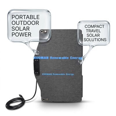 Painel Solar Portátil Dobrável IP68 à Prova d'Água de 100W Painel Solar Flexível para Viagem