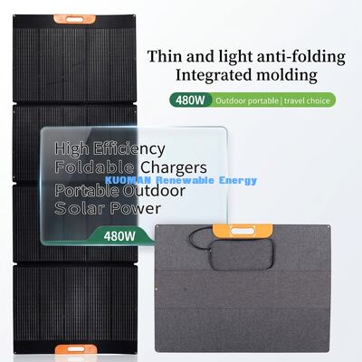Painel Solar Dobrável Portátil de 480W com 22% de Eficiência e Design Resistente às Intempéries