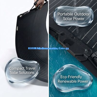 Painel Solar Flexível Curvável Revestido de ETFE de 100W para Montanhismo e Overlanding