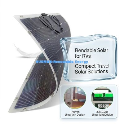 Painel Solar Flexível Bifacial Dobrável de 200W com Saída de Potência IP67 à Prova d'Água e Dobra de 360° para RV, Casa e Viagem