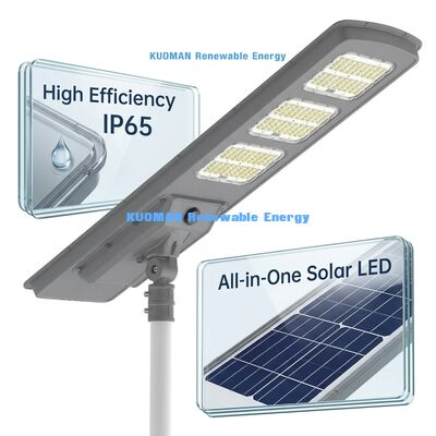 Luz de Rua Solar Tudo-em-Um com Bateria LiFePO4, Controle Inteligente e Alta Eficiência de 220 lm/W