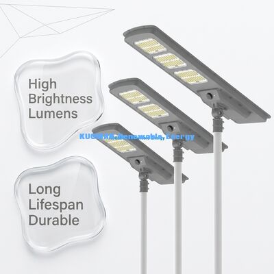 Luz de Rua Solar Tudo-em-Um com Bateria LiFePO4, Controle Inteligente e Alta Eficiência de 220 lm/W