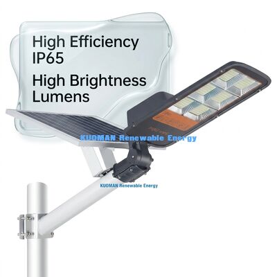 Alto brilho 180LM/W LED Solar Street Light com painel monocristalino e classificação de resistência à água IP65