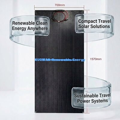 100W 210W IP68 painel solar flexível à prova d'água painel fotovoltaico de filme fino para viagens e habitação