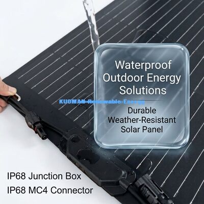 Painel Solar Flexível Monocristalino de 50W com Adesivo Fácil de Descolar e Colar para Mochilas e Baterias de 12V