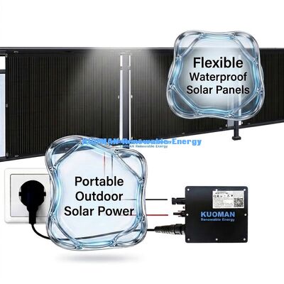 Painel solar flexível de 200W IP65 resistente à água 360 graus flexível para vida fora da rede