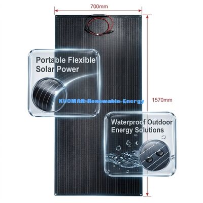 Painel Solar Flexível Dobrável à Prova d'Água IP68 de 200W e 360° para Energia Renovável