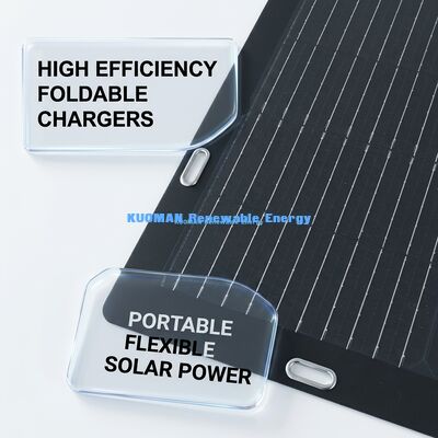 Painel solar monocristalino flexível de 50W com suporte adesivo fácil para aventuras ao ar livre