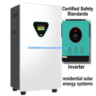 Sistema de Bateria Solar Híbrida LiFePO4 de 51.2V 300Ah com 6000 Ciclos para Armazenamento de Energia Residencial Off-Grid