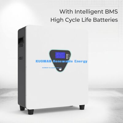 Bateria LiFePO4 montada na parede com 6000 ciclos e 48V 200Ah para armazenamento doméstico e sistemas híbridos solares