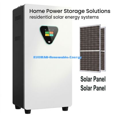 Sistema de Bateria Solar Híbrida LiFePO4 de 51.2V 300Ah com 6000 Ciclos para Armazenamento de Energia Residencial Off-Grid