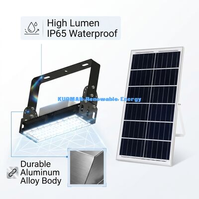 Luz de inundação solar LED à prova d'água IP65 com alta saída de lúmens e opção de controle remoto para uso industrial