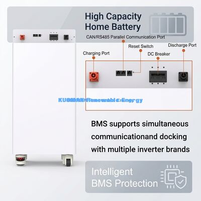 Armazenamento de Bateria Residencial LiFePO4 KM 48V 300Ah Montada na Parede com 8000 Ciclos e Monitoramento em Tempo Real