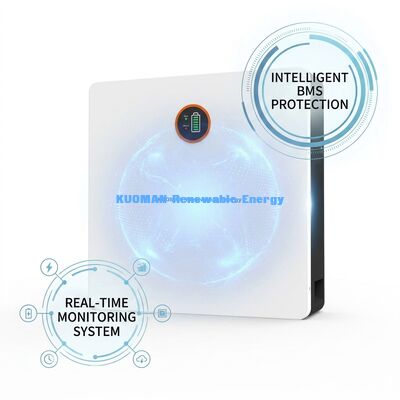 Armazenamento de bateria de lítio doméstica de 48V 100Ah com BMS inteligente e células de grau A para armazenamento confiável de energia