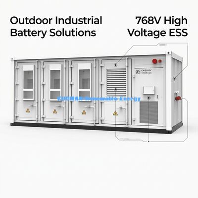 215 KWh ESS comercial com bateria LiFePO4 e 10.000 ciclos para armazenamento industrial de energia