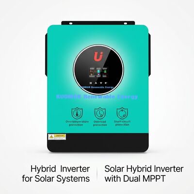 Inversor solar híbrido monofásico de alta eficiência de 4,2 kW/6,2 kW para sistemas domésticos e de rede