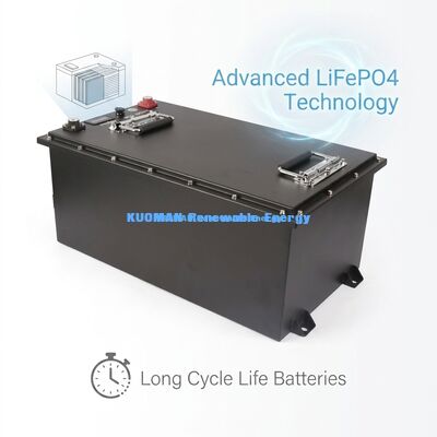 KM 72V -100Ah Carrinho de golfe personalizado Bateria LiFePO4 com 8000 ciclos e 7360Wh de energia