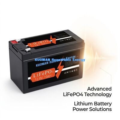 Bateria de Lítio LiFePO4 de Ciclo Profundo 12V 10Ah 128Wh para Armazenamento de Energia e Aplicações em RV