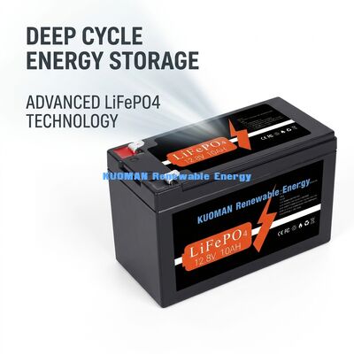 Bateria de Lítio LiFePO4 de Ciclo Profundo 12V 10Ah 128Wh para Armazenamento de Energia e Aplicações em RV