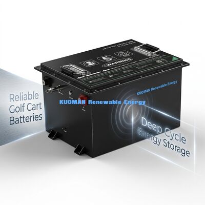 Bateria de carro de golfe LiFePO4 de 36V com 8000 ciclos, capacidade de 50Ah-150Ah e dimensões compactas de 385*338*245mm