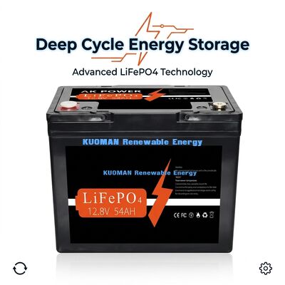 Bateria de Lítio LiFePO4 de 12V 50Ah com 691,2Wh de Energia e Células Prismáticas para Aplicações de Ciclo Profundo