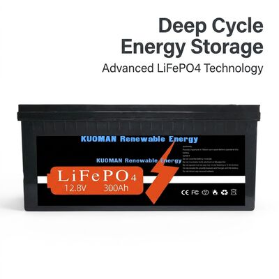 Bateria de lítio personalizada de 12V 300Ah com energia de 3840Wh e ciclo de vida de 8000 para armazenamento de energia