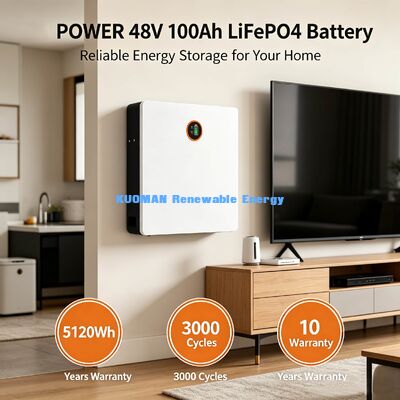 Bateria ultra fina de 14 cm LiFePO4 bateria 5.12kWh grau A CATL EVE células 10 anos de garantia
