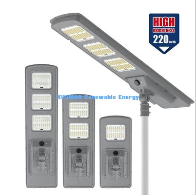 Luz de Rua Solar CCT 3000K-6000K Lâmpada Solar à Prova d'Água Tudo-em-Um de 30W para Projetos Externos