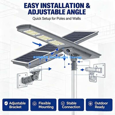 Economia de energia tudo em um Solar Street Light 40W SMD5050 LED lâmpada solar sem custo de eletricidade
