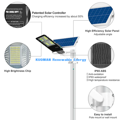 Outdoor Waterproof Solar Street Light for Parking Lot Factory Yard Garden Path