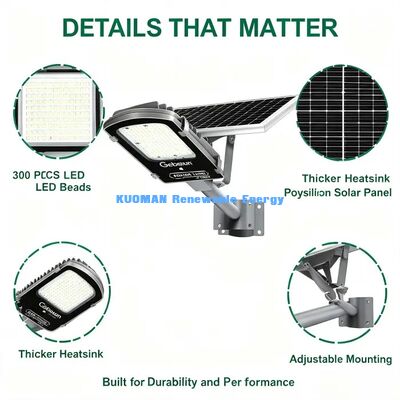 300pcs 2835 SMD LED Solar Street Light Alta luminosidade Baixo consumo de energia Lâmpada de quintal