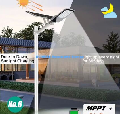 Lâmpada de rua solar de 200W IP65 à prova d'água de amanhecer a amanhecer
