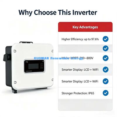 Inversor Fotovoltaico Inteligente com Resfriamento Conectado à Rede 208/220/230V Saída Sistema de Energia Solar Residencial