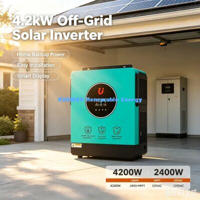 Inversor Solar Híbrido Off Grid 4.2kW 24V Onda Pura Senoidal MPPT Carregador Pronto para Conexão à Rede