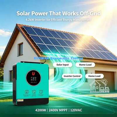 Bateria de lítio de 24 V compatível 4,2 kW Inverter solar híbrido off-grid