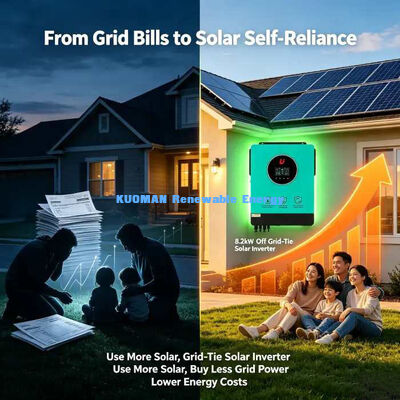 48V Lead Acid Lithium Battery Compatible 8.2KW Grid Hybrid Solar Inverter