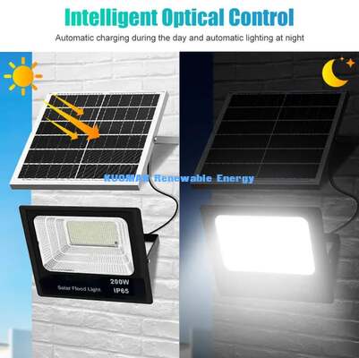 Holofote solar dividido de alta eficiência para iluminação de quintal, rua e estacionamento