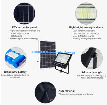Die-cast Aluminum Solar Flood Light Long Lasting Outdoor Garden Security Light