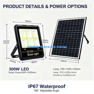 Iluminação solar LED de longa duração resistente ao tempo