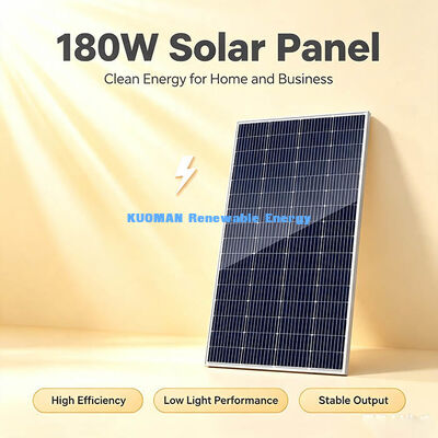 Painel Solar Fotovoltaico Monocristalino 200-210W Resistente ao Vento e à Neve, Painel de Carregamento de Gerador Solar Externo de Longa Duração