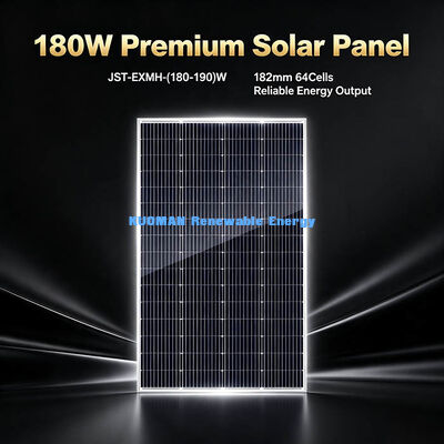 Painel solar monocristalino IP67 à prova d'água de 180-190W para iluminação de jardim e energia da câmara de segurança