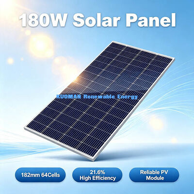 Painel Solar Monocristalino Durável 5400Pa Resistente ao Vento 180-190W para Uso Externo
