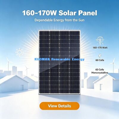 Painel de energia solar de 160 W resistente a intempéries, com suporte paralelo em série para matriz solar personalizada