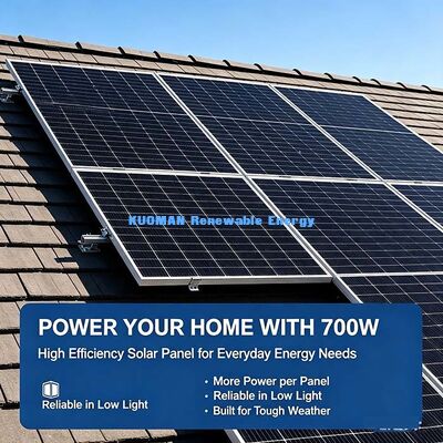 IP68 Junction‐Box 700W Painel Solar Monocristalino, Painel fotovoltaico exterior com conector MC4