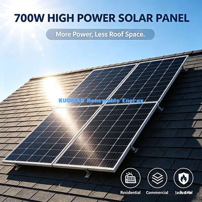 Painel solar de 700 W anti-degradação induzida por potencial, produção de energia estável de vários anos