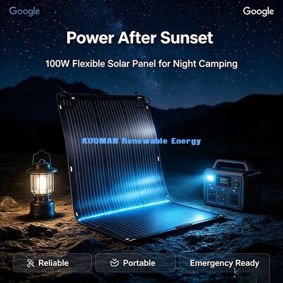 Painel Solar Flexível Ultra Fino de 105W 2KG, Módulo Solar Dobrável 360° para Motorhome, Iate e Camping