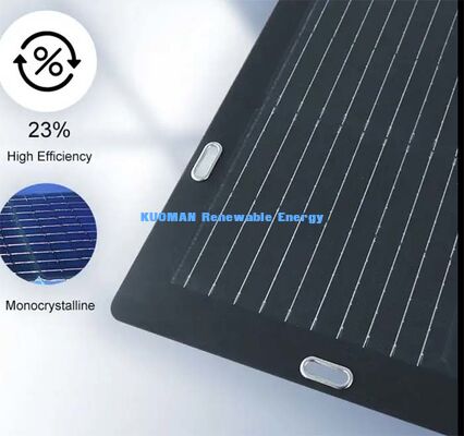 Painel de carregador solar flexível de 105 W, IP68 à prova d'água Junction‐Box Painel solar para carregamento de baterias de 12 V